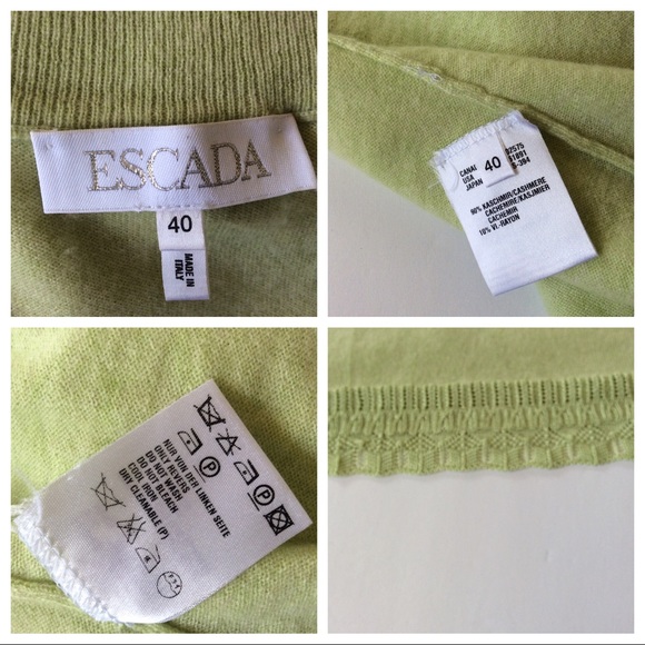 ESCADA GREEN CASHMERE SWEATER SET MEDIUM - Picture 7 of 8